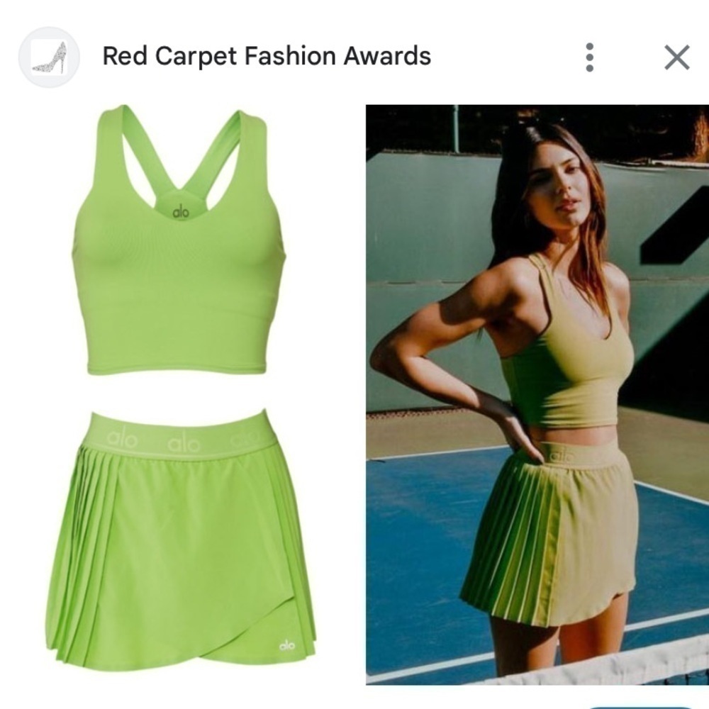 ALO Yoga Lime Green Mini Skirt